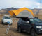 PRUJOY Dachzelt, Anti-Kondensation, Auto-Dachzelt, Aluminiumlegierung, Hartschale, selbstfahrende Tour, Camping, Auto-Dachzelt (Orange 168cm)