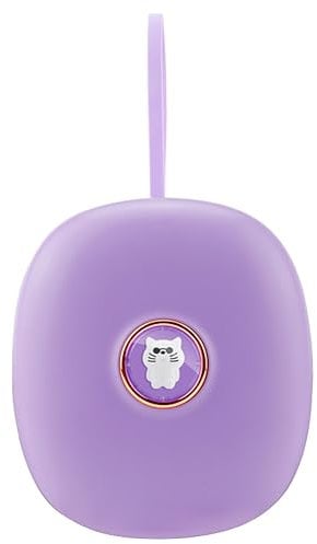 Alarm Clock, Battery Operated Silent Vibrating Bed Shaker with Dual Alarms & 3 Levels Vibration, LED Travel Alarm Clock for Student Snooze-purple