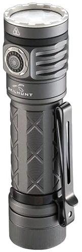 SKILHUNT EC300 (High CRI Version, 4000K, CRI 95) Multi-Light Sources Flashlight, White/Red/Blue/Green 4 Color Lights, 1500 Lumens, Power by 21700 Battery (Excluded Battery)