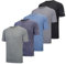 fovdtaa Herren-T-Shirt, kurzärmelig, Rundhalsausschnitt, für Fitnessstudio, Workout, Laufen, atmungsaktiv, Sport-Shirts, 5 Stück, XL