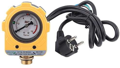 Wasserpumpen-Druckregler, 10 Bar, Optischer Schalter, Europäischer Standard, 220 V, für Tauch-, Selbstansaugende, Strahl- und Tiefbrunnenpumpen, Messbereich 0–10 Bar