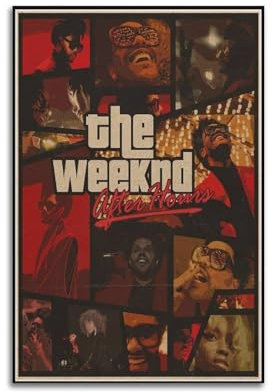 DATOZA The Weeknd after Hours Poster Dekorative Malerei Leinwand Wandkunst Wohnzimmer Poster Schlafzimmer Malerei,Wandkunst Bilddruck Moderne Familienzimmer Dekor 16x24inch(40x60cm)