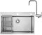 CECIPA 70 x 45 CM Fregadero Cocina 1 Seno con Grifo Cocina Abatible, Fregadero Multifuncional Inox con Escurridor