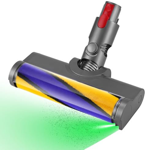AiLomey Brosse pour Dyson V7 V8 V10 V11 V15, Tête de Brosse à Rouleau Turbo avec Éclairage LED pour Zones Sombres, Nettoyage Efficace Sur Sols Durs