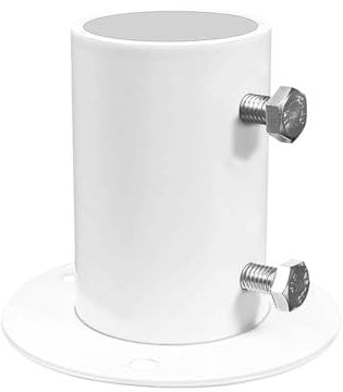 Brides de pont pour piscine hors-sol - Brides d'ancrage pour échelle de piscine hors-sol - Brides de pont en acier inoxydable - Blanc - Barre d'extrémité - Support de fixation - Bride moulée pour
