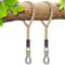 BeneLabel 2 Corde di Sospensione, 1,5 m, Amaca in Poliestere con Gancio (400 kg) per Albero Esterno Sedia Accessori da Gioco, Fino a 2500 kg, Diametro 10 mm, Naturale