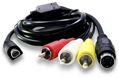Awsyhom VMC-15FS Replacement AV A/V TV Video Cable VMC-30FS 10Pin AV TV-Out 3RCA S-Video Cord Compatible with Sony Handycam Camcorder DCR-HC20 DCR-HC26 DCR-SR80 DCR-SR85 and More, 4.9ft