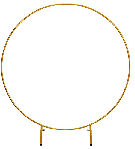 CZCPARY Ballonbogen Ständer, runde Ballonbogen Kit, Bogen Ballon Gold Metall Kreis Girlande Rahmen für Hochzeit Bogen Geburtstag Party Baby Geschenk Graduierung Zeremonie Dekoration（GOLD 2.2m）