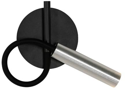 Tealight LED Wandleuchte Innen 4W, Leselampe Wandmontage, Wandlampe Silber Industrial, 360° Schwenkbar Schwanenhals Bettlampe für Nachttisch Schlafzimmer Café, Warmweiß 3000K