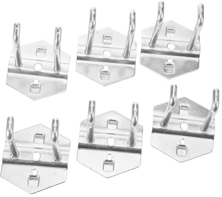 GETAJGHSD 6pcs Hook Garage Shelves Hooks for Pegboard Tools Wall Hanger Pegboard Drill Holder Pegboard Hooks for Hanging Tools Hanger Pegboard Pin Peg Hooks Peg Wall Hooks Silver Iron