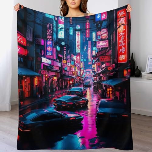 AAPZY Tokyo, Japan Kuscheldecke Couchdecke Decke Aus Flannel - Tagesdecke Wohndecken Für Sofa, Couch Oder Als Bettüberwurf - Waschbare Decke (180×200cm)