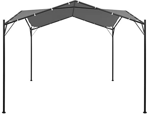 Party Zelt Carport Pavillon Weidezelt - Gartenpavillon Anthrazit 4x4 m für Camping Events Party Festival