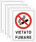Cartello Area VIETATO FUMARE 4 Pezzi - 20x30cm - PVC Ultra Resistente - Fori preforati - Impermeabili, Resistenti al Sole, non Facilmente Deformabili (Segnaletico-7)