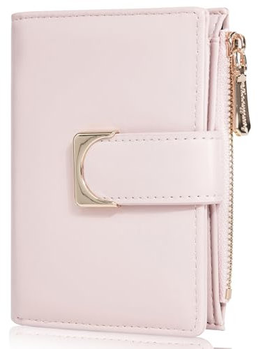 shiwuershi Geldbeutel Damen,Portemonnaie Kleine Brieftasche Geldbörse,Geldbörse mit Kartenfächern,stylisches kleines Portemonnaie (Rosa)