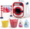 NOENNULL Mini Lavadora Eléctrica de Juguete para Niños, Mini Lavadora de Tambor, Juguete para Niños, Juego de Aprendizaje Interactivo (Rojo)