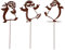 UNUS Gartenstecker Rost Pinguine 3er Set