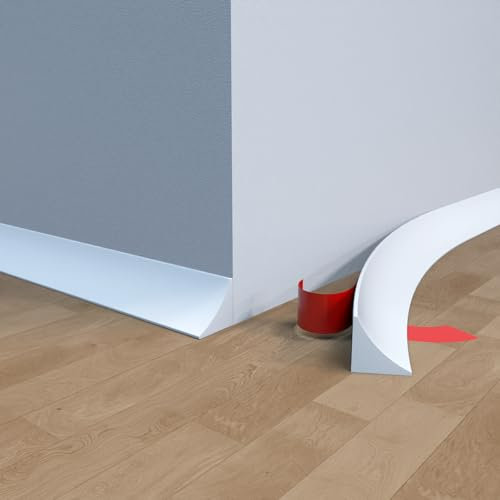 5 mètres Moulure Auto Adhesive en Triangles, Moulure Plafond Autocollante, Moulage Flexible Joint Plafond Mur Quart de Rond en TPE, Bande de Calfeutrage pour Sols, Bords de Murs, Carrelage (Blanc)