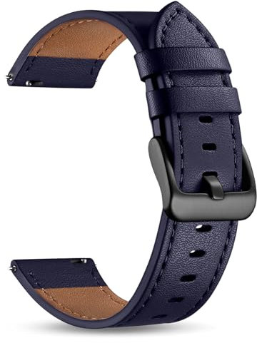 Mastten Leder Uhrenarmband 20mm für Samsung Galaxy Watch 7 Armband - Galaxy Watch 6 5 4 Band - Weich Lederarmband Kompatibel mit Garmin Vivoactive 5 Armband - 20mm Quick Release Band für Damen Herren