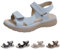 Sandales Femmes Été De Marche Confortable Orthopédique Chaussures Plateforme Scratch Respirantes Bout Ouvert Sandales De Plage