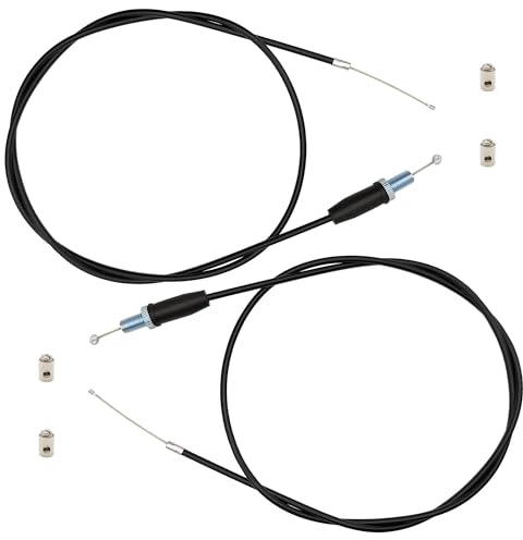 Strongthium Universal Throttle and Accelerator Cable Kit 2 Pack 110cm | Cut to fit cable with 110cm outer sleeve 127cm inner wire and 4 solderless nipples for go karts buggies ATVs and quad bikes
