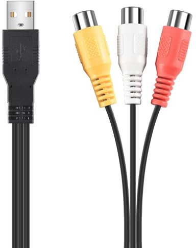 Cpolebev 1 Pc Usb Spina un 3 Adattatore Audio Video Converter Av un/V Usb un per Hdtv Tv Televisore