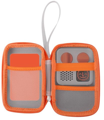 Hard Case Compatible with Yoto Mini, Protective Travel Storage Case Portable Carrying Bag Holder for Yoto Mini Kids Audio Music Player Children Speaker Plays Audiobook Cards Radio (Orange Gray)