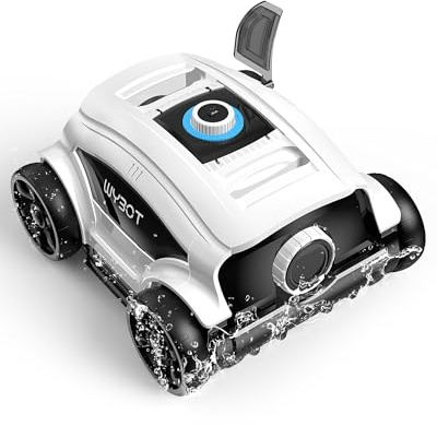 WYBOT Osprey 300II Poolroboter Akku Kabellos Poolsauger Roboter,Automatisch Parken,Poolreiniger Für Aufstellpools Bis 100 m²,Große Bürste & Saugöffnungen,Verstellbare Düse,120 Min (Schwarzweiß)