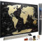 Mapa mundo para rascar, seguidor de viajes, poster, comparte y recuerda tus aventuras de viaje, mapa mundial, color negro