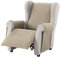 Textil-home Sesselschoner Sofaüberwurf Adele, 1 Sitzer/Relax - Reversibel gepolsterter Sofaschutz. Farbe Beige