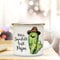 ilka parey wandtattoo-welt Emaille Becher Camping Tasse mit Kaktus Kakteen & Spruch Papa unser Superheld Kaffeetasse Geschenk Kaffeebecher eb75