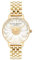 Olivia Burton Analog Quarzuhr für Damen mit Gelbgoldfarbenes Edelstahlarmband - OB16FS100