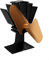 4-Blade Heat Powered Stove Fan, Silent Operation - Eco Friendly Fan for Wood Burning, Log Burner, Fireplace (1Pcs, Bronze)