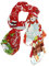 MNSRUU Schal, Weihnachtsmann, Schneemann, Schneeflocke, Chiffon, Seide, lang