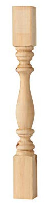 Schwedenhaus-Design - gedrechselter Pfosten 53x53x500mm (102) - orig. Schwedenhaus-Design Produkt Treppe, Balkon, Geländer, Stuhlbein, Tischbein, nordisches Fichtenholz