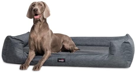tierlando® Orthopädisches Hundebett Goofy - für große Hunde XL bis XXXL - waschbarer Polyester-Bezug - ideal bei Gelenkproblemen - Größ: 90x75cm Farbe: 99L Dunkelgrau Meliert