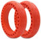myBESTscooter - Solid Tyre For Xiaomi M365 1S Essential Pro 2 Model 3 Electric Scooter, 8.5 inch Flat Free Tire Replacement Wheel Puncture Proof Honeycomb Front/Rear With Lever (Red - 2 Tires)
