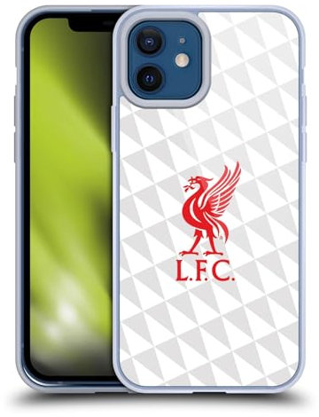 Head Case Designs Officially Licensed Liverpool Football Club Red On White Kit Liver Bird Gel Case [Military Grade] Compatible with Apple iPhone 12 / iPhone 12 Pro and Compatible with MagSafe