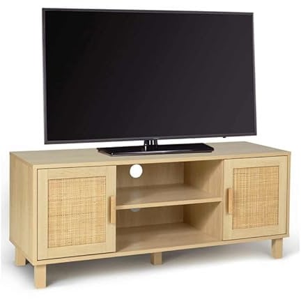 IDMarket Elin - Mueble para TV (115 cm, 2 puertas, efecto natural