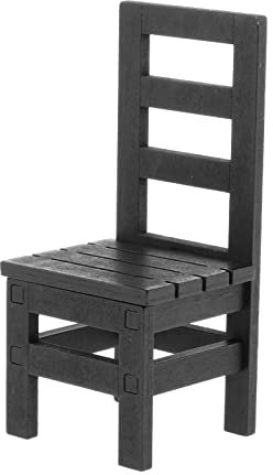 Harilla 1/6 Gradeinteilung Stuhl Schreibtisch Tisch für 12 Actionfigur Zubehör Puppenhaus Dekoration Miniaturmöbel, Stuhl Schwarz