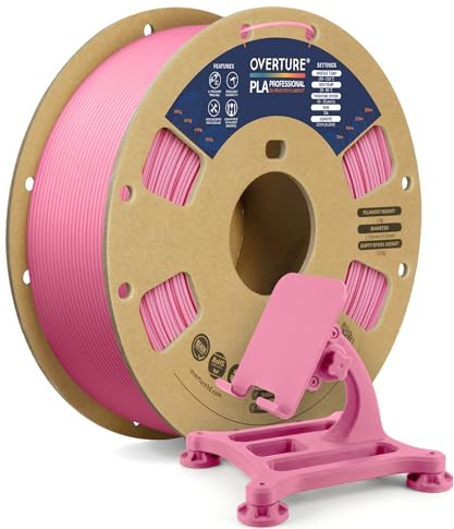 OVERTURE PLA Plus (PLA+) 3D Printer Filament 1.75mm, 1kg Pink | Stronger & More Durable, 4X Tougher Than Basic PLA, High Quality for Prints, Fits Most FDM Printers (Pink)