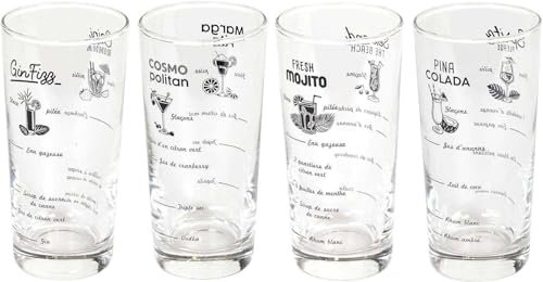 Coffret de 4 verres gradués pour cocktails - Le studio