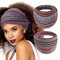 Fashband Boho-Stirnbänder mit Vintage-Blumendruck, elastisch, Yoga-Haarbänder, rutschfest, Haarschmuck für Damen und Mädchen (2 Stück)
