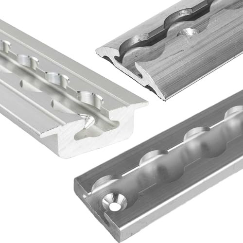 Safetytex Alu Zurrschiene halbrund Form mit Bohrungen Airlineschiene 20mm Löcher Ladungssicherung LKW Anhänger Wohnmobil Zurrleiste