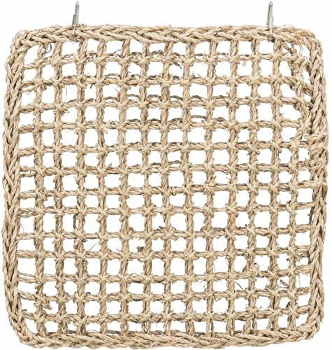 TRIXIE Vogel Käfigzubehör für zum Beispiel Großsittiche, Wellensittiche SEEGRASKLETTERMATTE, 30 × 30 cm - 58721