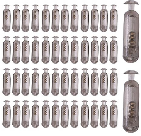 Alomejor 50 Stück 15 Mm Angelrassel Langlebige Rasseln Shake Angelköder Ködereinsatz Tube Rasseln Zum Angeln (Transparentes Schwarz)