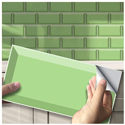 Ancoree Steineffekt Wandaufkleber, Brick Tile Transfers Aufkleber für TV-Wände Sofa Hintergrund Schlafzimmer Küche Bad, Selbstklebende Splashback Fliesen Decals (UB078,27pcs)