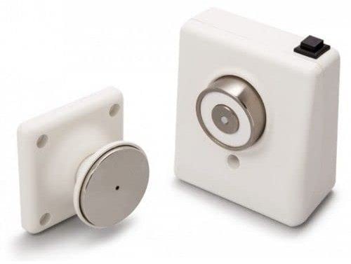 FOXCUP Cranford Controls DRW-M-W Magnetic Holder Fire Door Retainer, 230V AC 200N, White ABS Plastic, Wall Mount