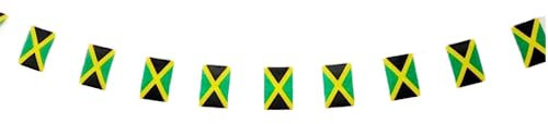 Bandera de Jamaica 40 unidades bandera de Jamaica, guirnalda Jamaica 11.4M, banderines Jamaica, bandera Nacional Jamaica 14 x 21 cm para Decoraciones de Bares de Jardín (Jamaica)