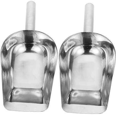 BESTonZON 2 Stück Edelstahl-Eisschaufel Behälter Für Mehl Mini- Kaffeebohnenschaufel Süßigkeitenschaufel Eisbehälter Mit Deckel Eiswürfelbereiter Kleiner
