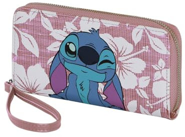 Disney Lilo et Stitch Maui-Portefeuille Essentiel, Rose, 19 x 10 cm